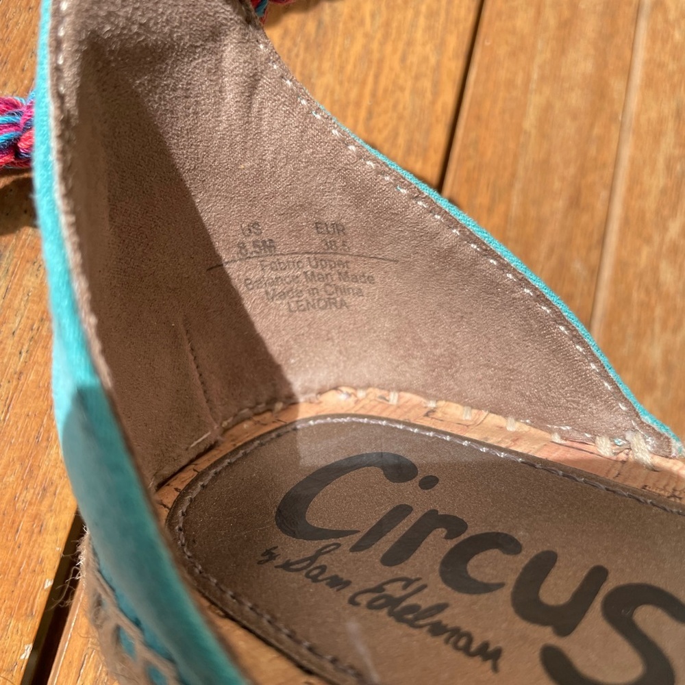 Sam Edelman Circus Lenora Espadrilla Sandals Ankle Wrap Closed Toe Sandal - Picture 5 of 10
